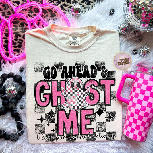 Go Ahead & Ghost Me Faux Embroidered Tee