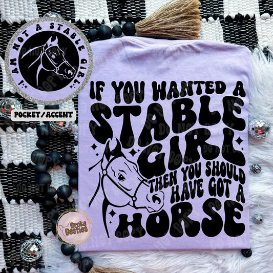 If You Wanted A Stable Girl Then You Should Have Got A Horse